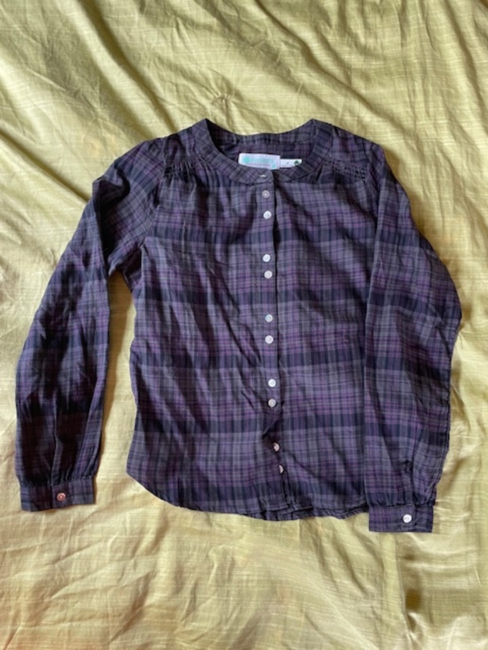 Plaid organic cotton shirt